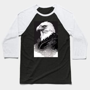 Eagle Bald Eagle Bird Wild Nature Illustration Line Epic Illustration Line Art Baseball T-Shirt